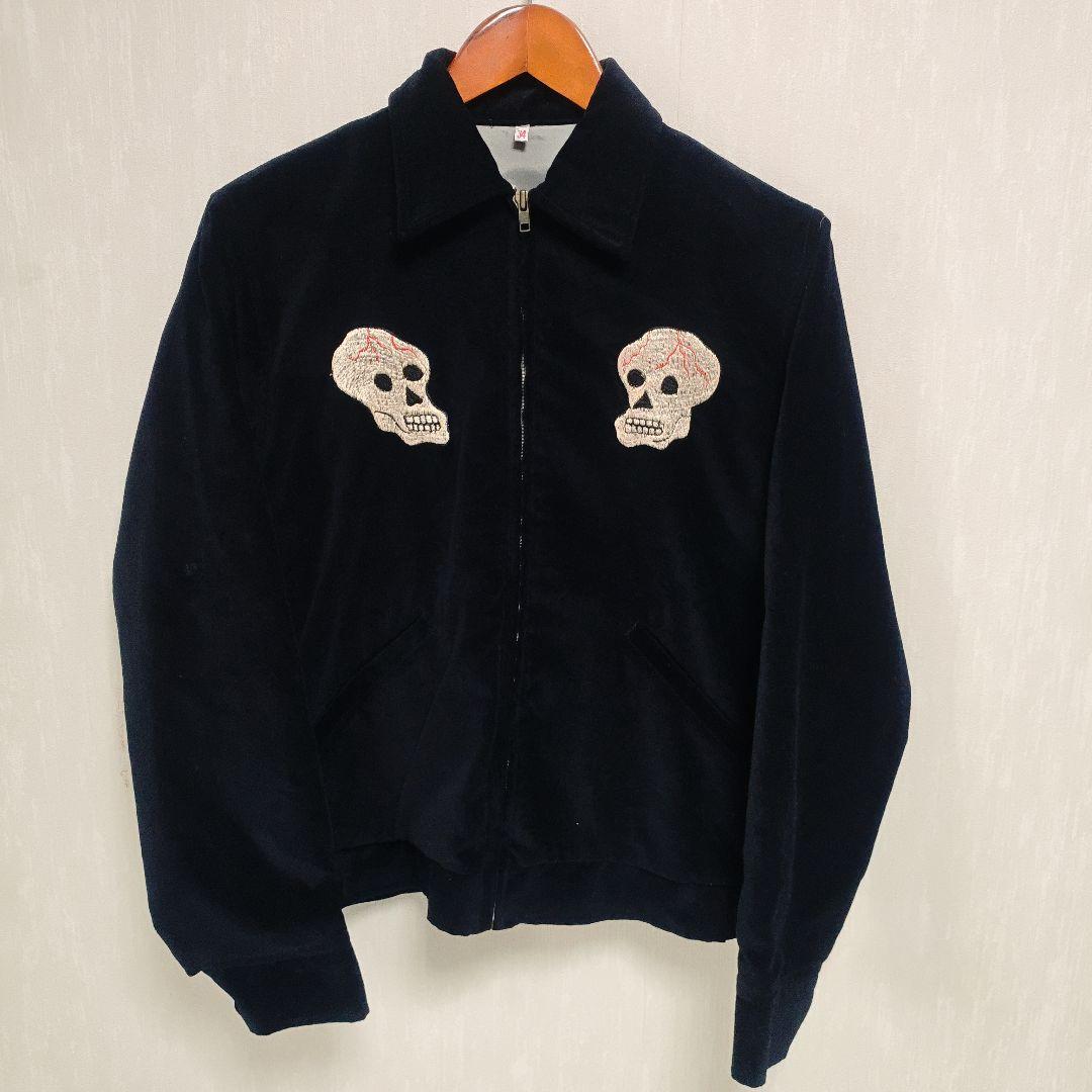 ドクロ　スーベニアジャケット　別珍　スカジャン　美品　34　ヴィンテージ