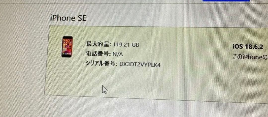 iPhone SE(第二世代) ジャンク