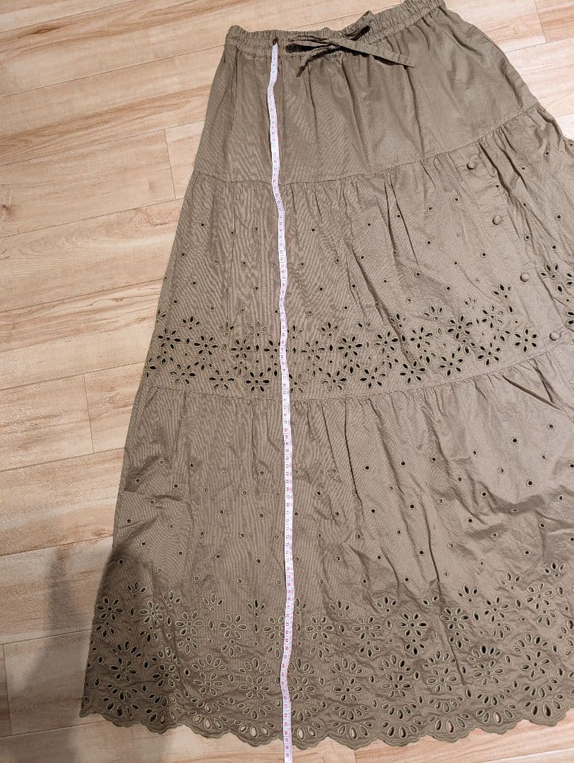 COACH コーチ カットワーク刺繍 ロングスカート 美品