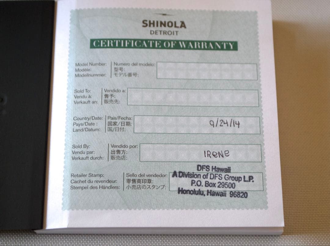 シャイノーラ　クロノグラフ。