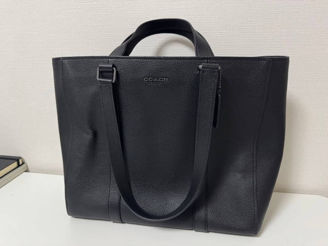 【美品】コーチ メンズ COACH ダブル ハンドル トートバッグ　黒
