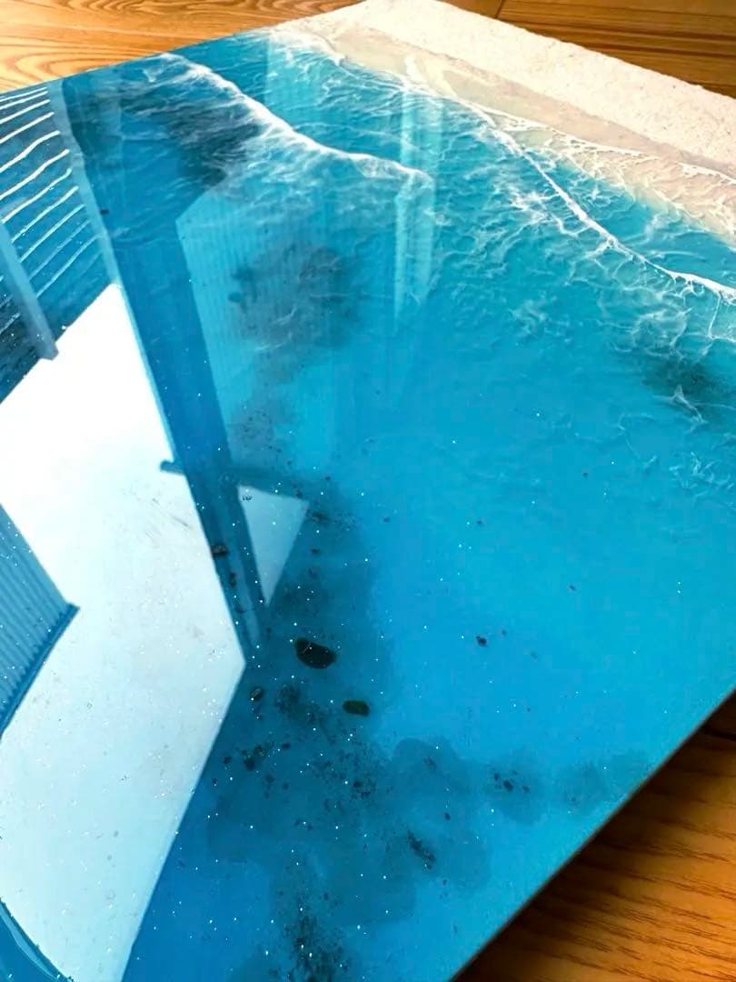 海アート　レジンアート　オーシャンアート　壁掛け　立体　大型　波アート