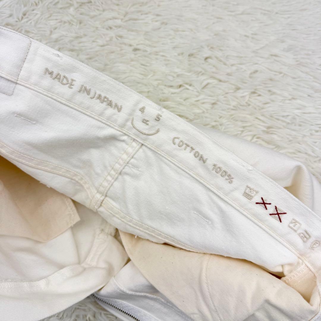 現行 45R ライ麦デニムのクロスビー5 ホワイト デニム ジーンズ 29