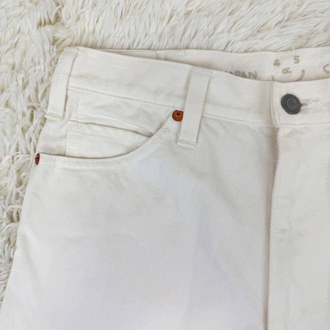 現行 45R ライ麦デニムのクロスビー5 ホワイト デニム ジーンズ 29