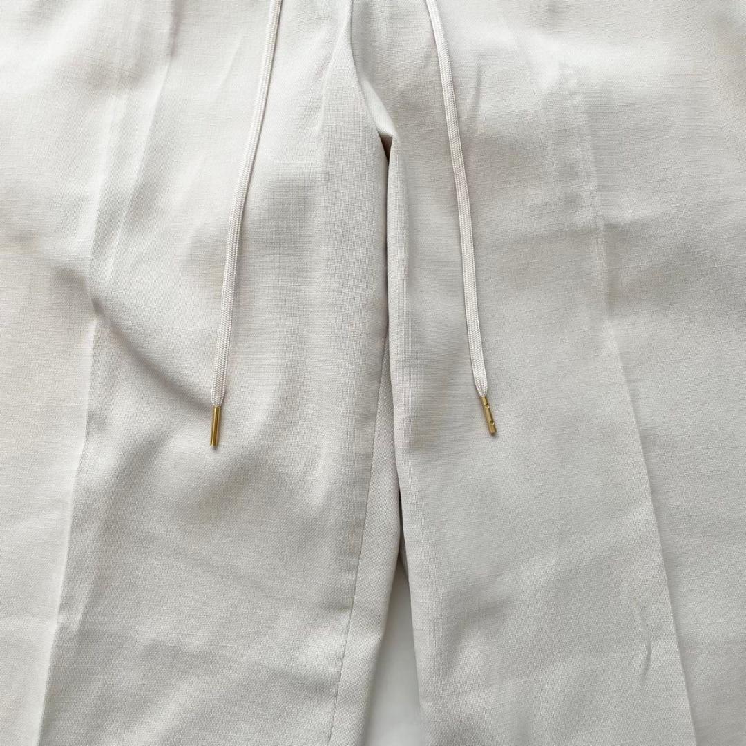 BY　洗える オックスフォードカラーレスジャケット　パンツ　セット　スーツ　M