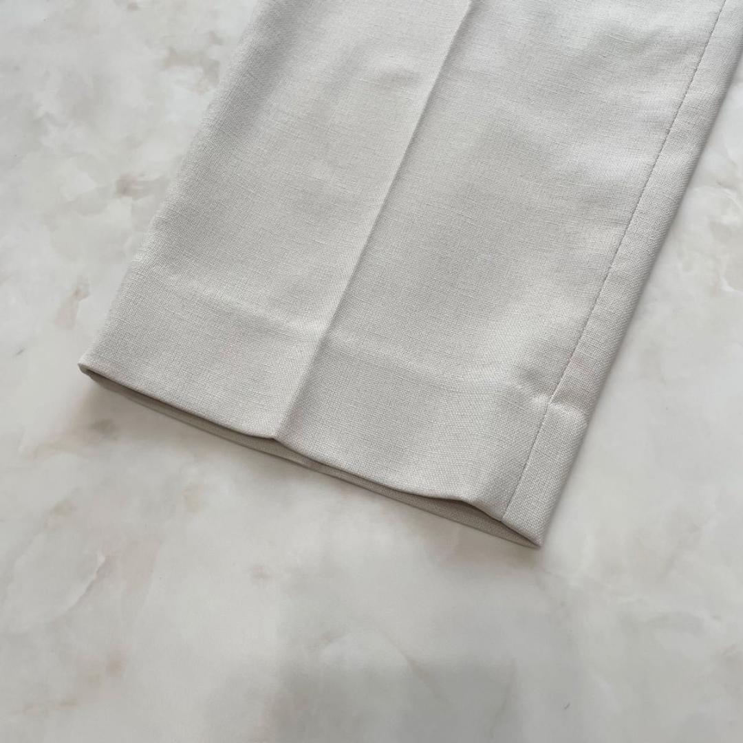 BY　洗える オックスフォードカラーレスジャケット　パンツ　セット　スーツ　M