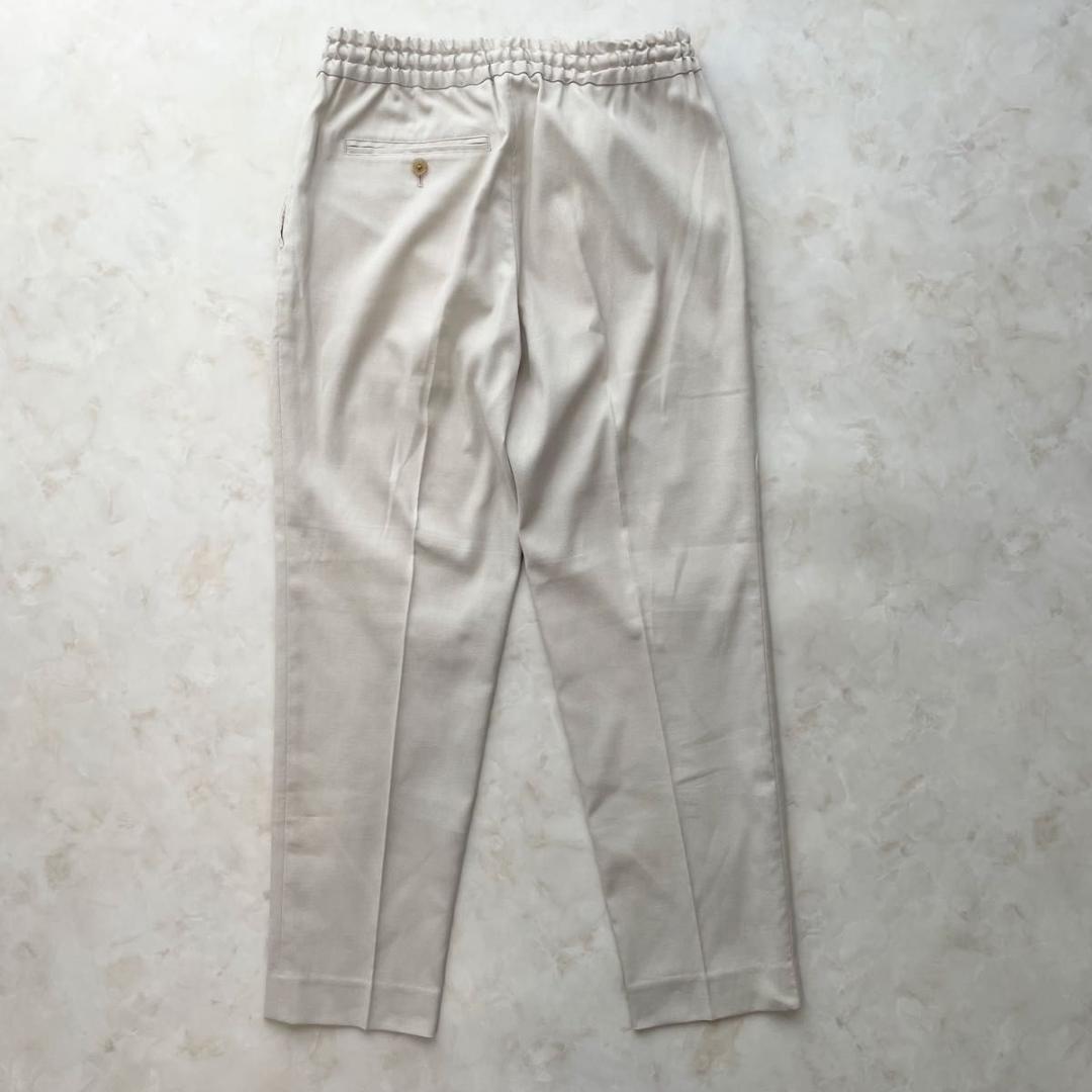 BY　洗える オックスフォードカラーレスジャケット　パンツ　セット　スーツ　M