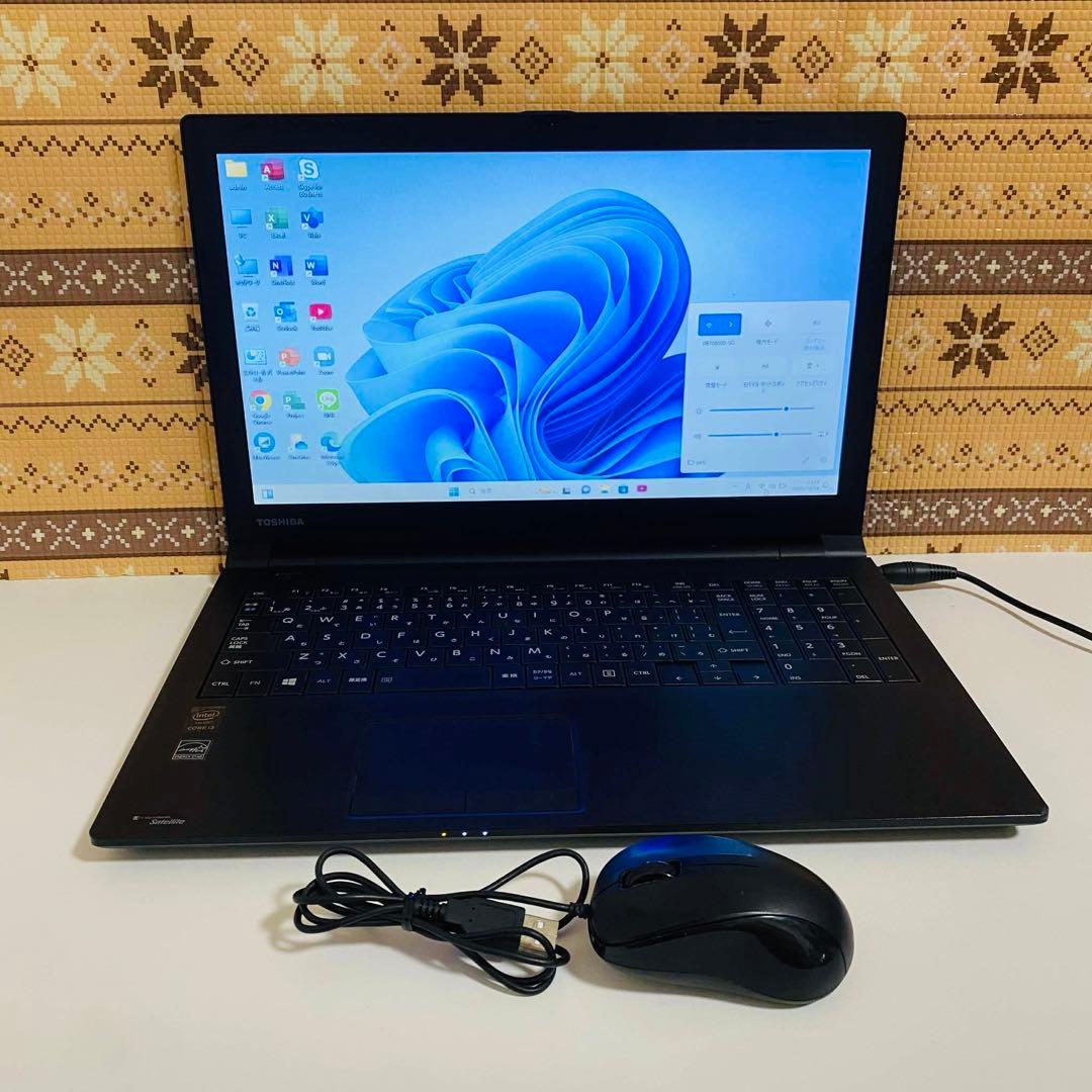 Y856 TOSHIBAノートパソコンSSDサクサク動くWindow11オフィス