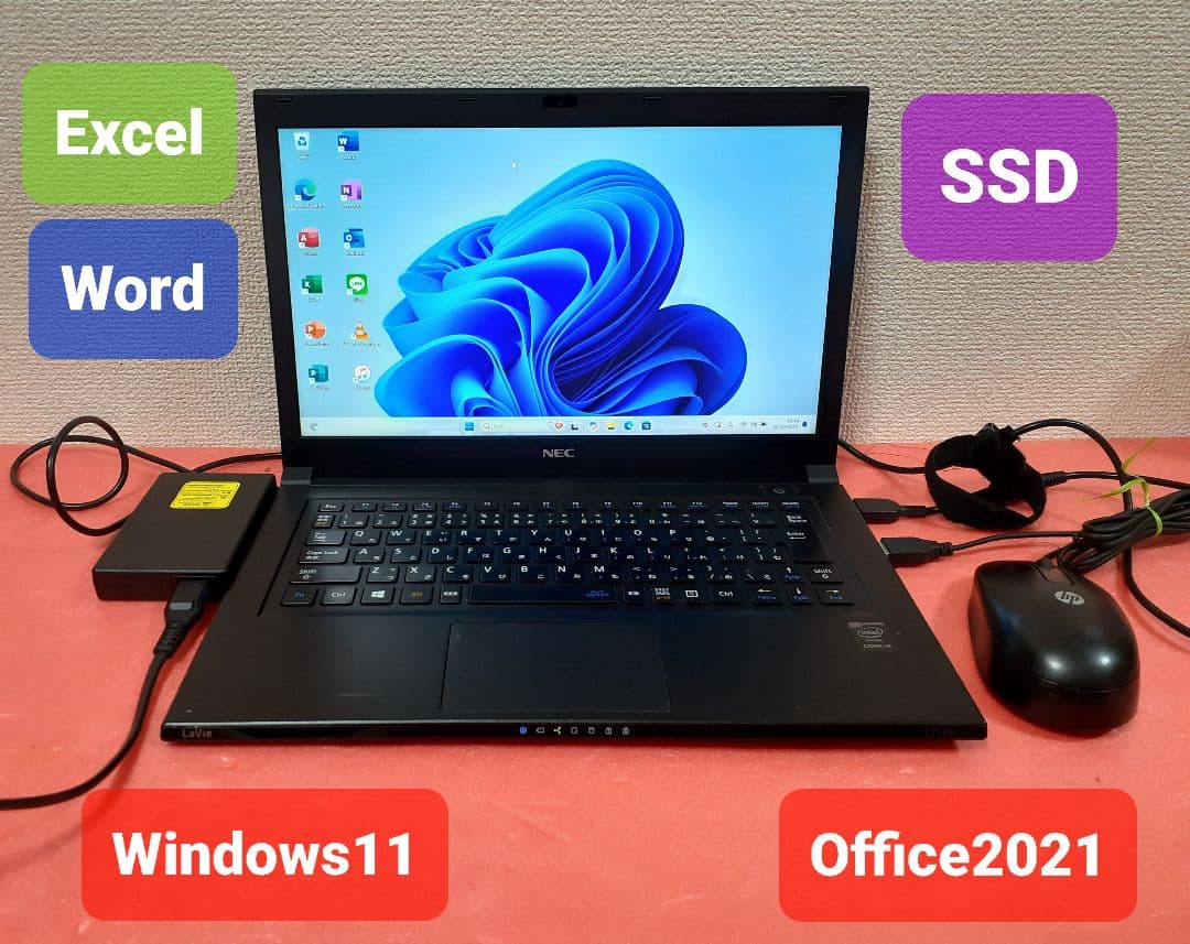 NEC ノートPC Windows11 Office2021 エクセル ワード