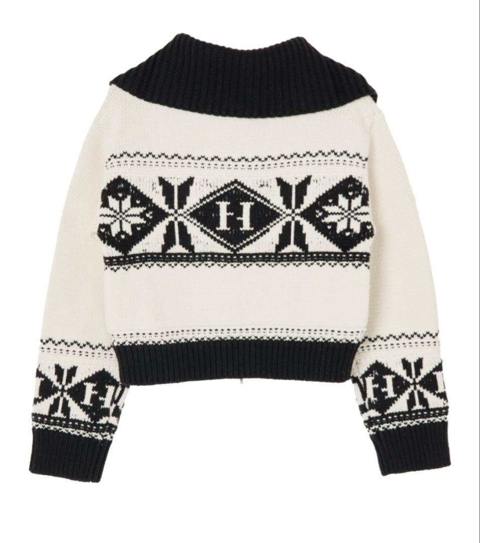 トップス Herlipto H Nordic Knit Zip Jacket