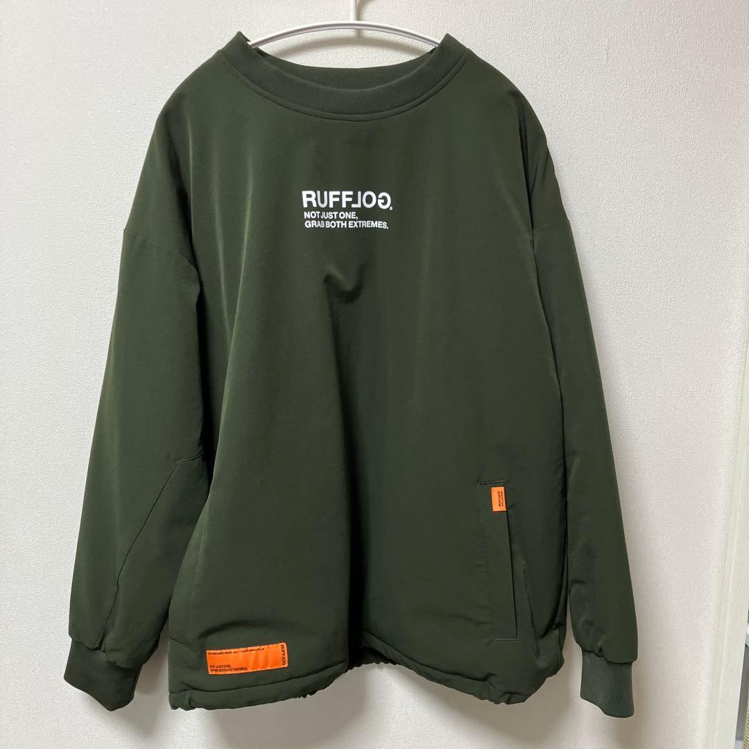 ラフロッグ　ストレッチプルオーバー （キルティング）M オリーブ