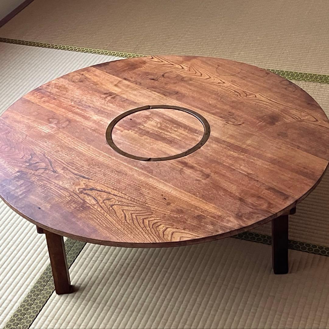 円卓 ちゃぶ台 座卓 食台 古民家 古道具 昭和レトロ
