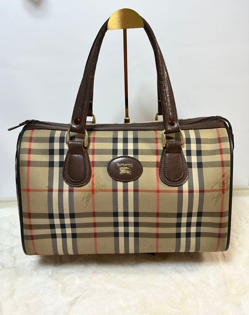 BURBERRY ★バーバリーヴィンテージボ ストンバッグ ノバチェック