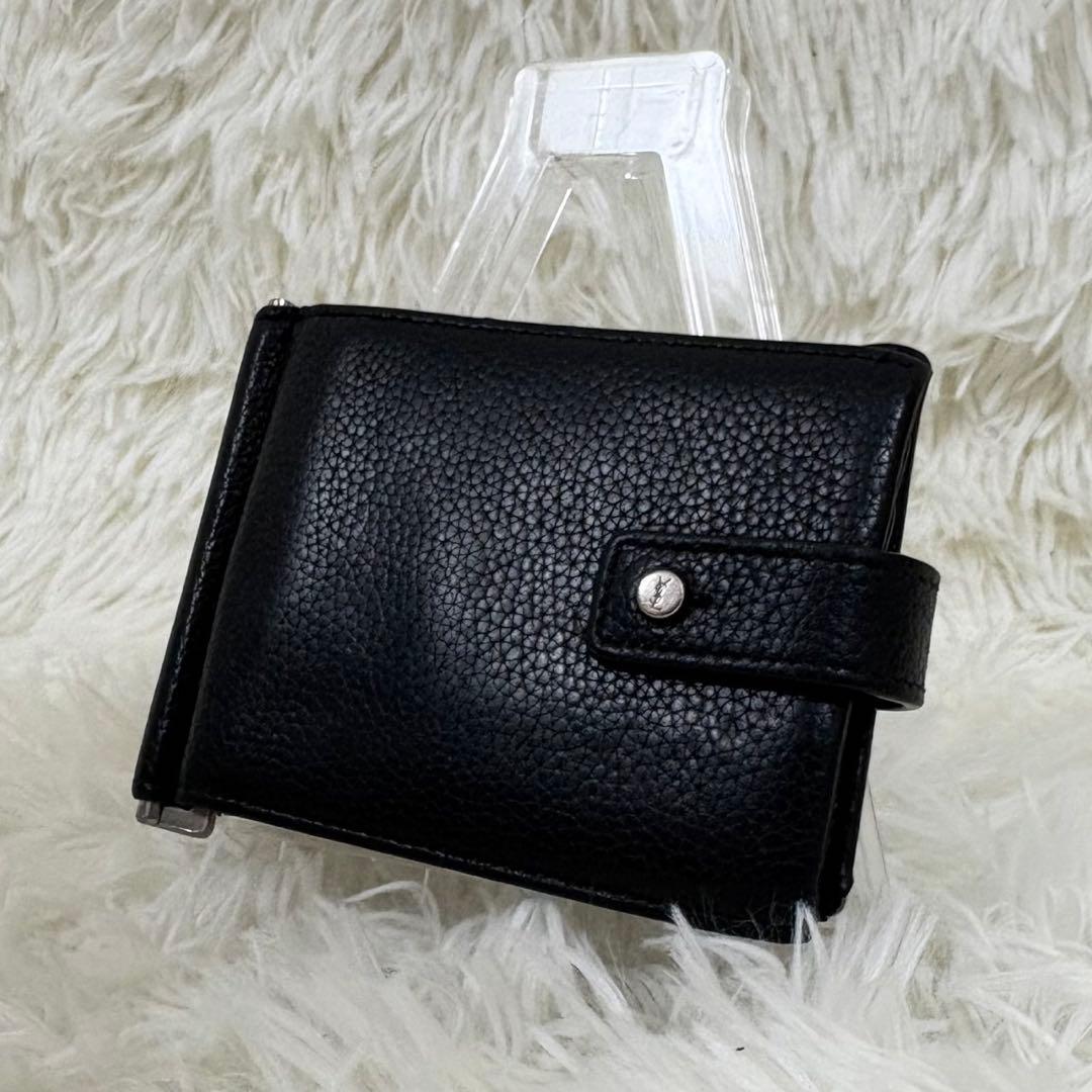 美品 サンローラン SAINT LAURENT マネークリップ カサンドラ 革