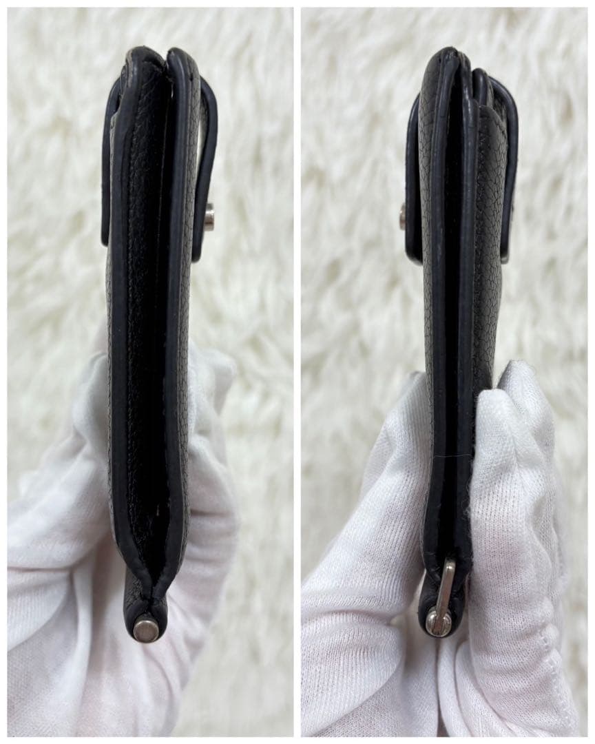 美品 サンローラン SAINT LAURENT マネークリップ カサンドラ 革