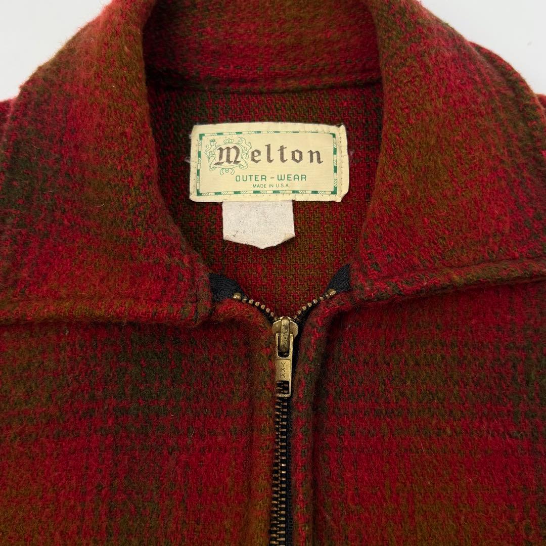melton 70s USA製 オンブレ CPO ウールジャケット メルトン