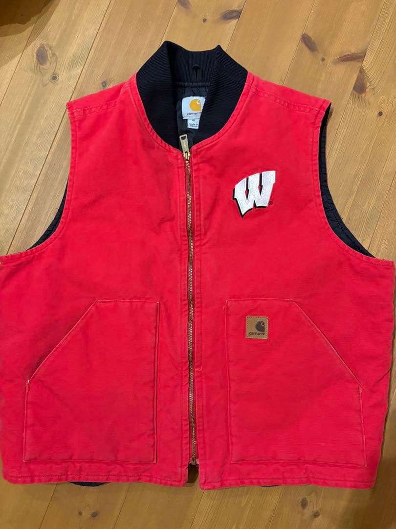 青*ダ様 Carhartt ダックベスト　赤色　カーハート