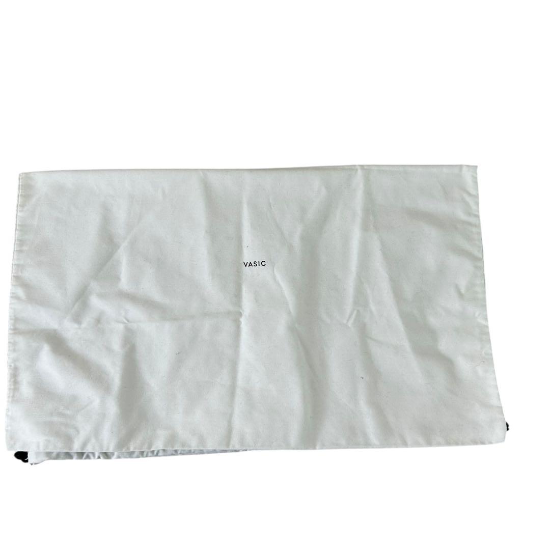 【美品】 VASIC bond 2way レザー ハンドバッグ 黒 シボ革