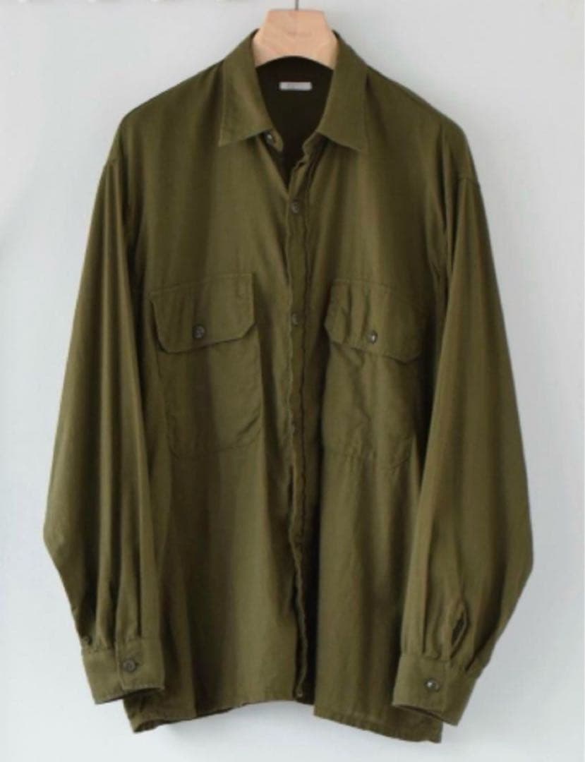 COMOLI コモリ 21SS ベタシャンCPOシャツ カーキ 2