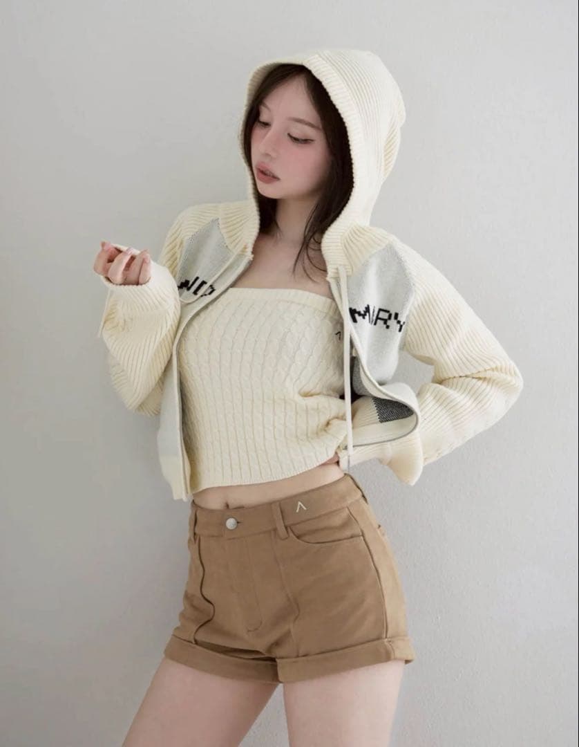 andmary Jeniffer knit hoodie set パーカーのみ