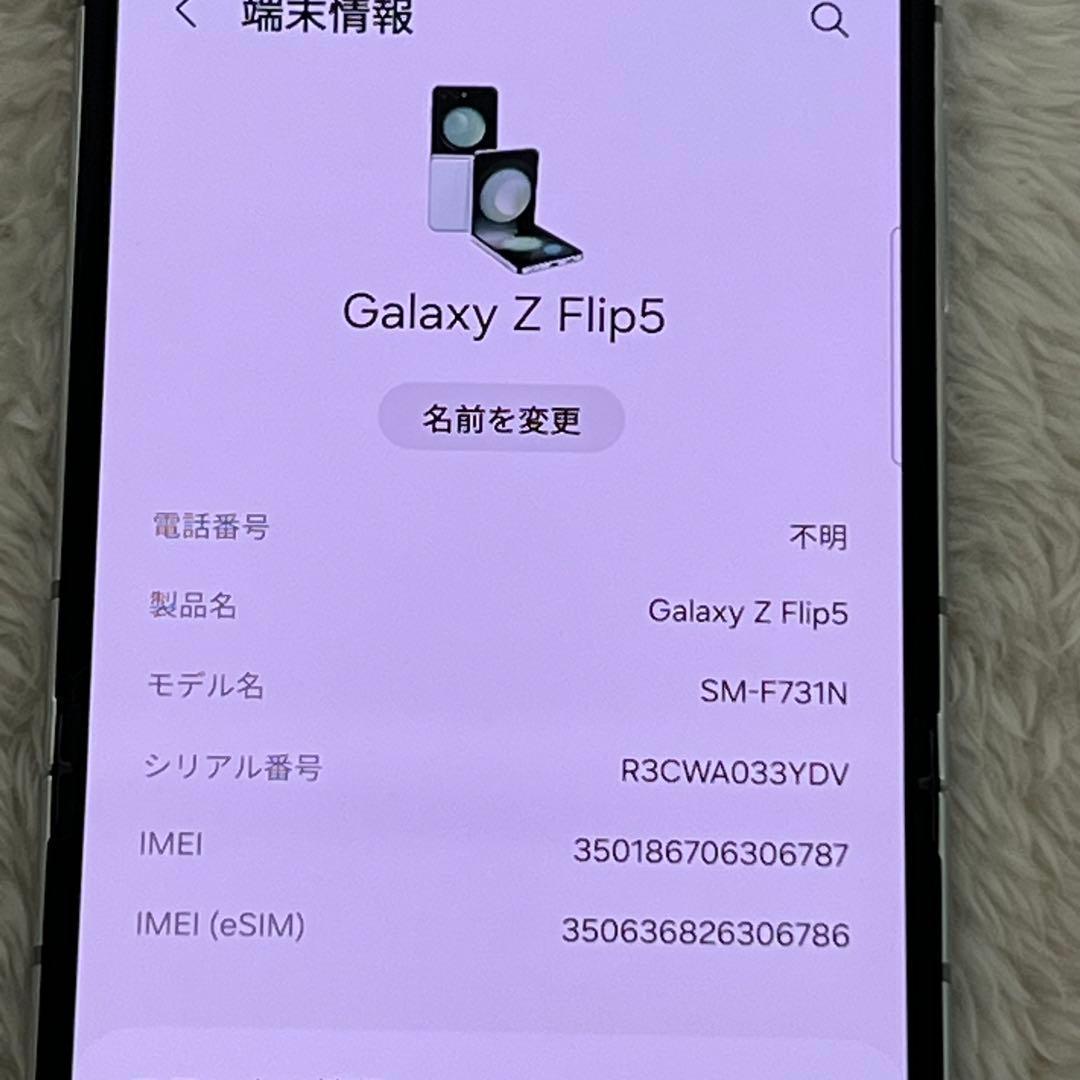 ★Galaxy Z Flip5 256GB ミント i49