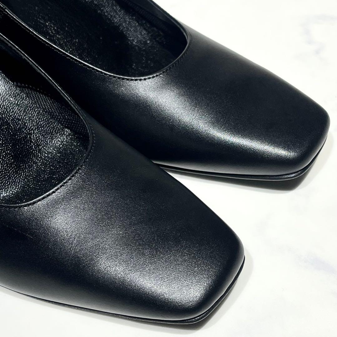 未使用級☆ワコール サクセスウォーク スクエアトゥ 5cmヒールパンプス 24D