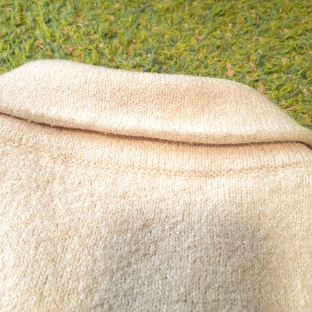 45R ダッフルコート　フロートアルパカ縮絨ハーフコート　アイボリー