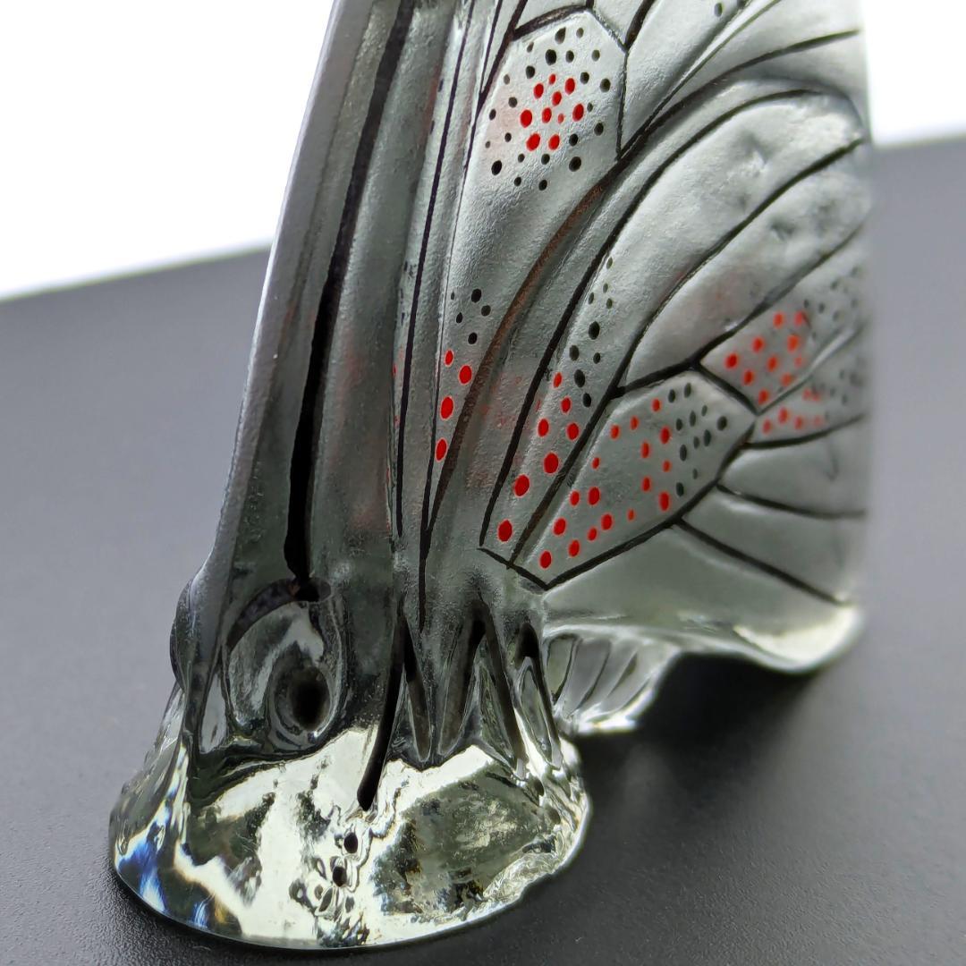 掌の美術 ラリック グレーイッシュ パピヨン蝶 オブジェ 精緻 洗練エナメル彩