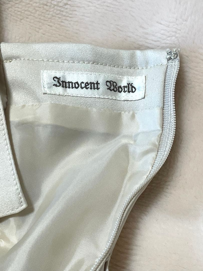 【美品】Innocent World リボンバイカラーJSK ミルクティー色