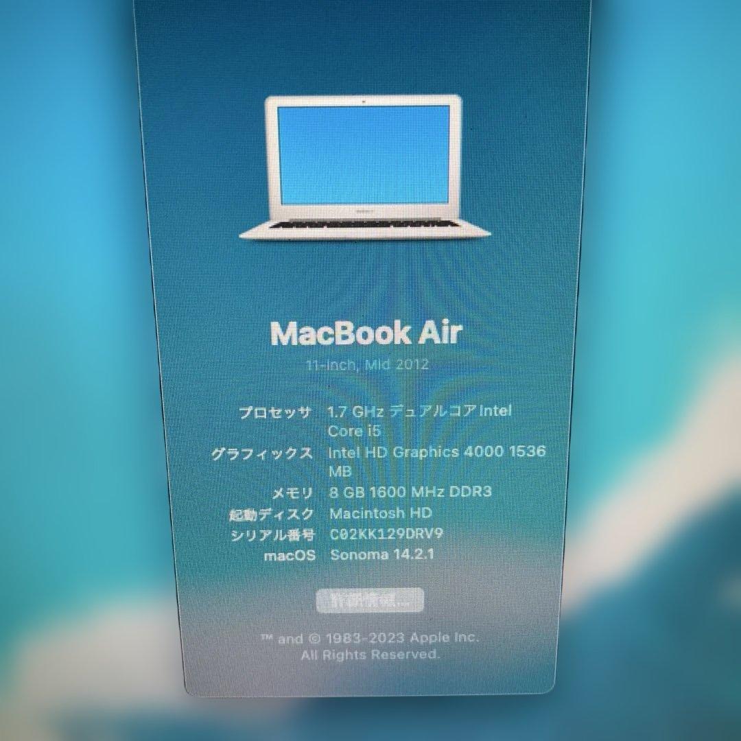 MacBook本体 MacBook Air 11inch Mid2012