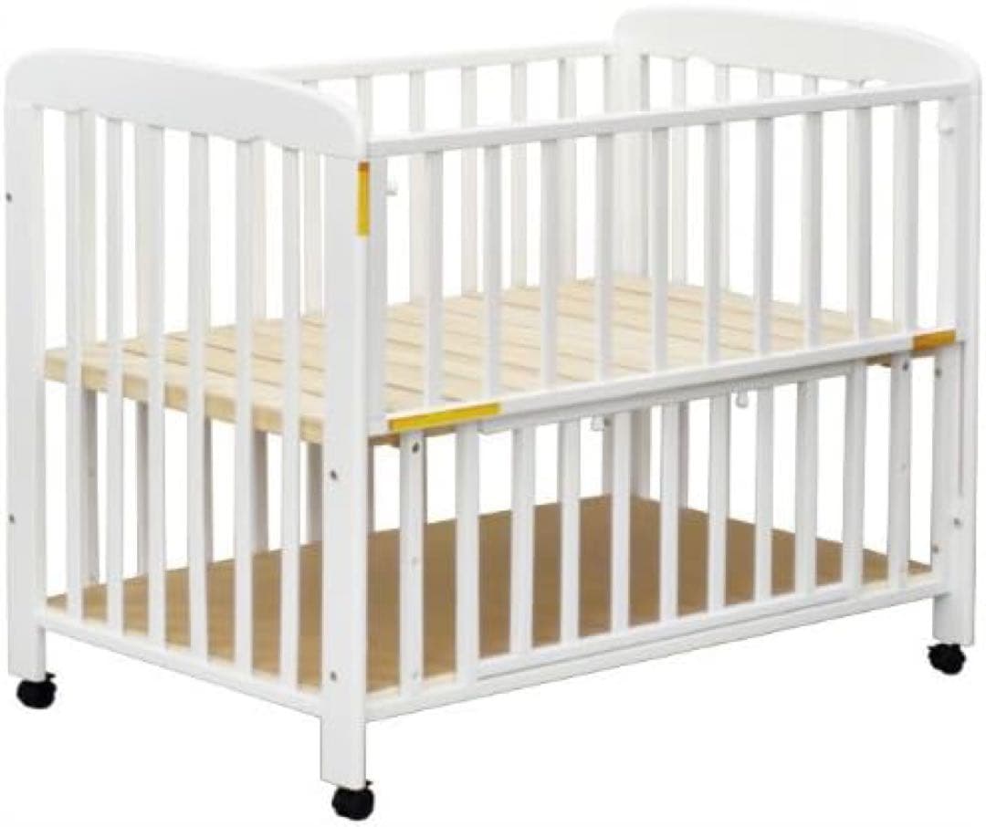 ヤトミ ベビーベッド ヴェルデ ホワイト VD301WH 中古