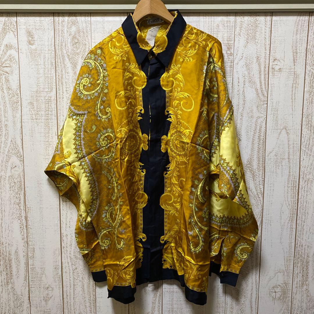 GIANNI VERSACE バロックシャツ シルク100% イタリア製 派手柄