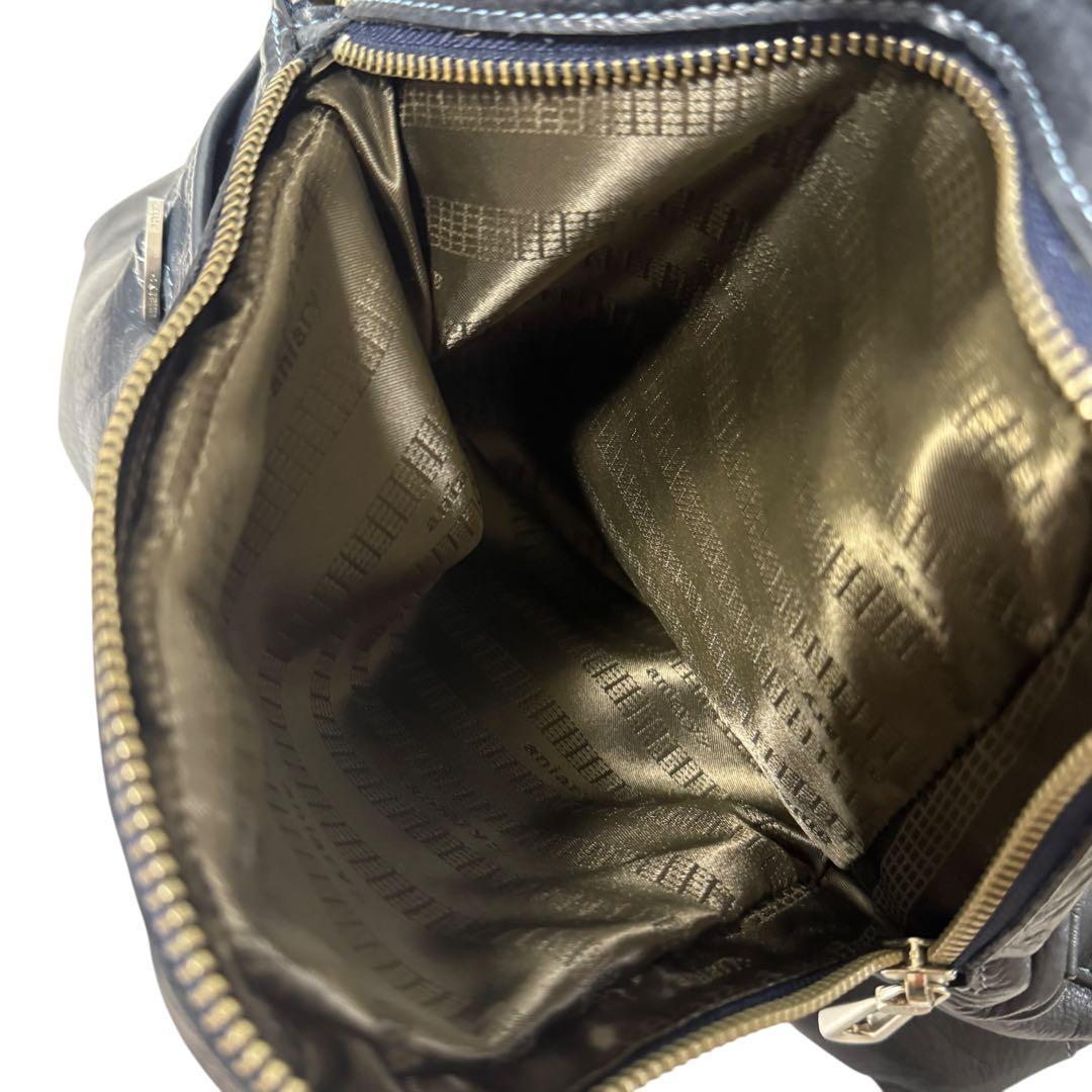 アニアリ 2way ショルダーバッグ A4収納可 大容量 レザー