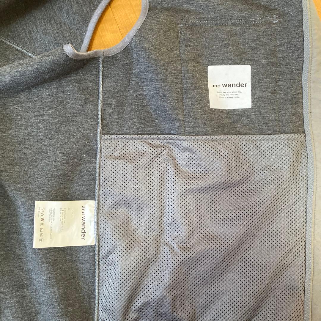 and wander チェック柄 フリース　ベスト　XL