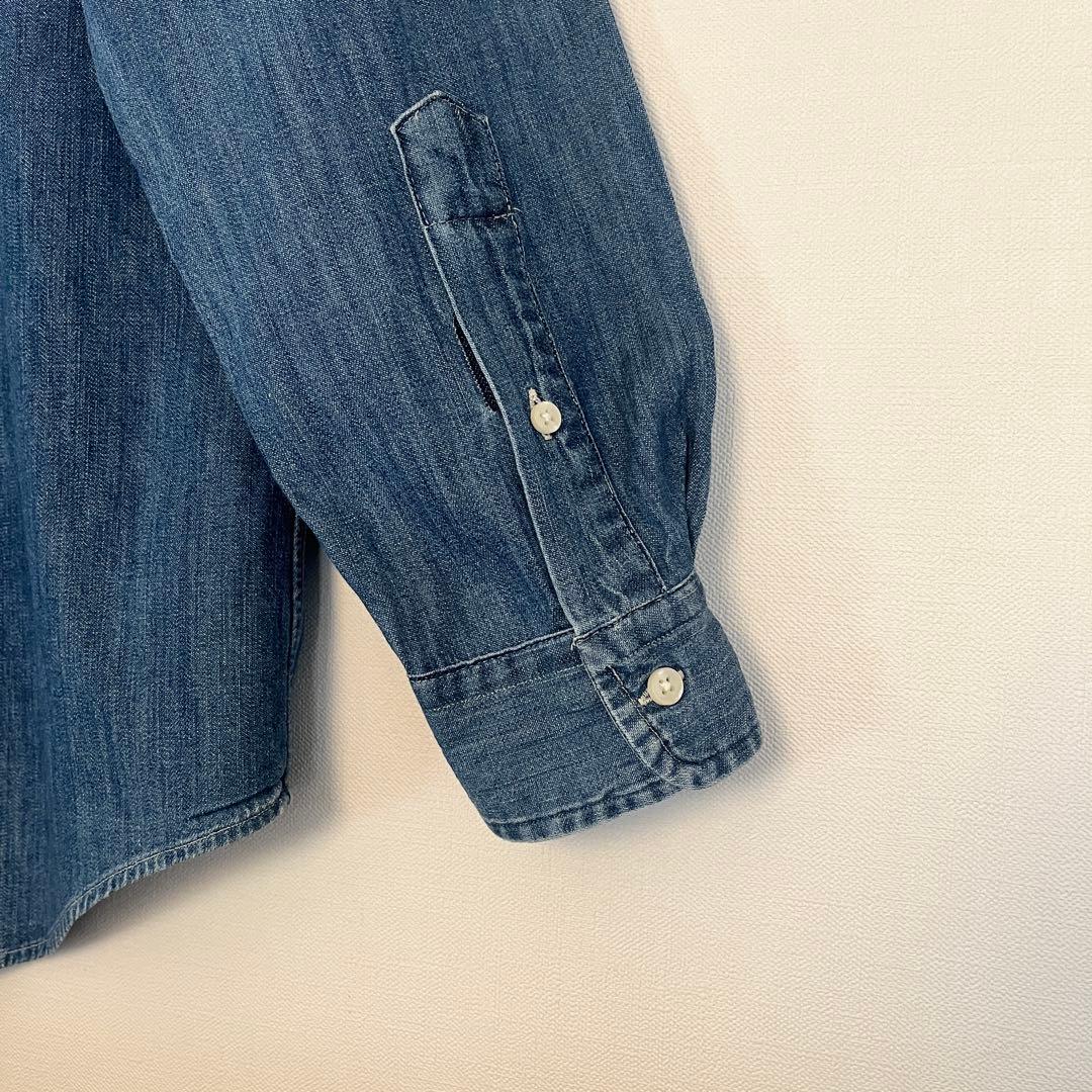 【人気希少現行QR★未使用に近い】ラルフローレンデニムシャンブレーBDシャツ◆M