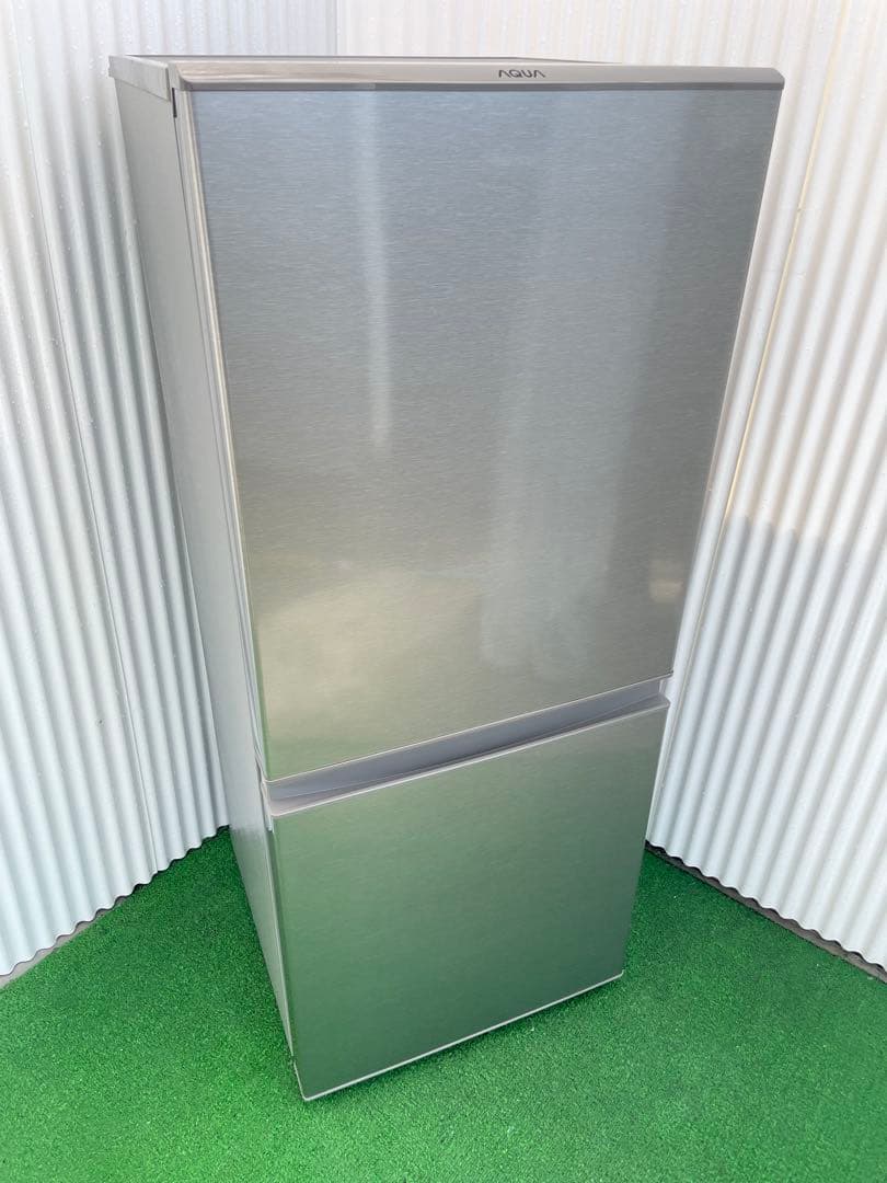 837 アクア ブラッシュシルバー2ドア冷蔵庫 一人暮らし 単身 大容量冷凍室
