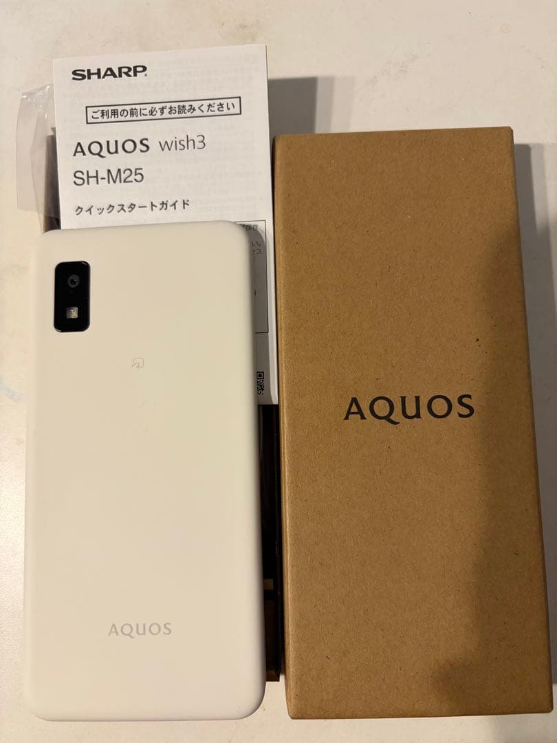 ✴︎新品未使用✴︎AQUOS wish3 SH-M25 ホワイト 本体SIMフリー