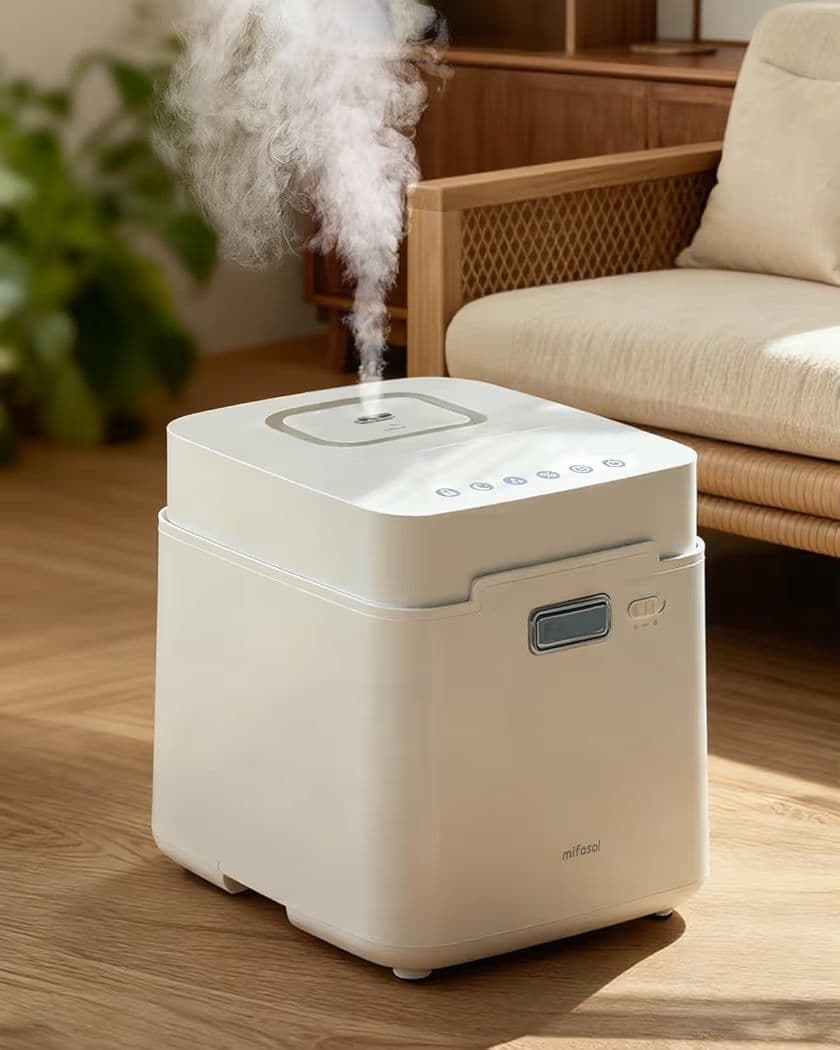 加湿器 スチーム式 加熱式 3.3L 加湿量 800ml/h 22畳 ホワイト