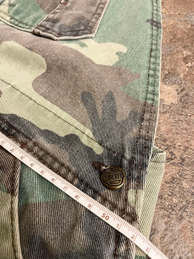 80s LIBERTY ヴィンテージ カモフラ オーバーオール W40程 迷彩