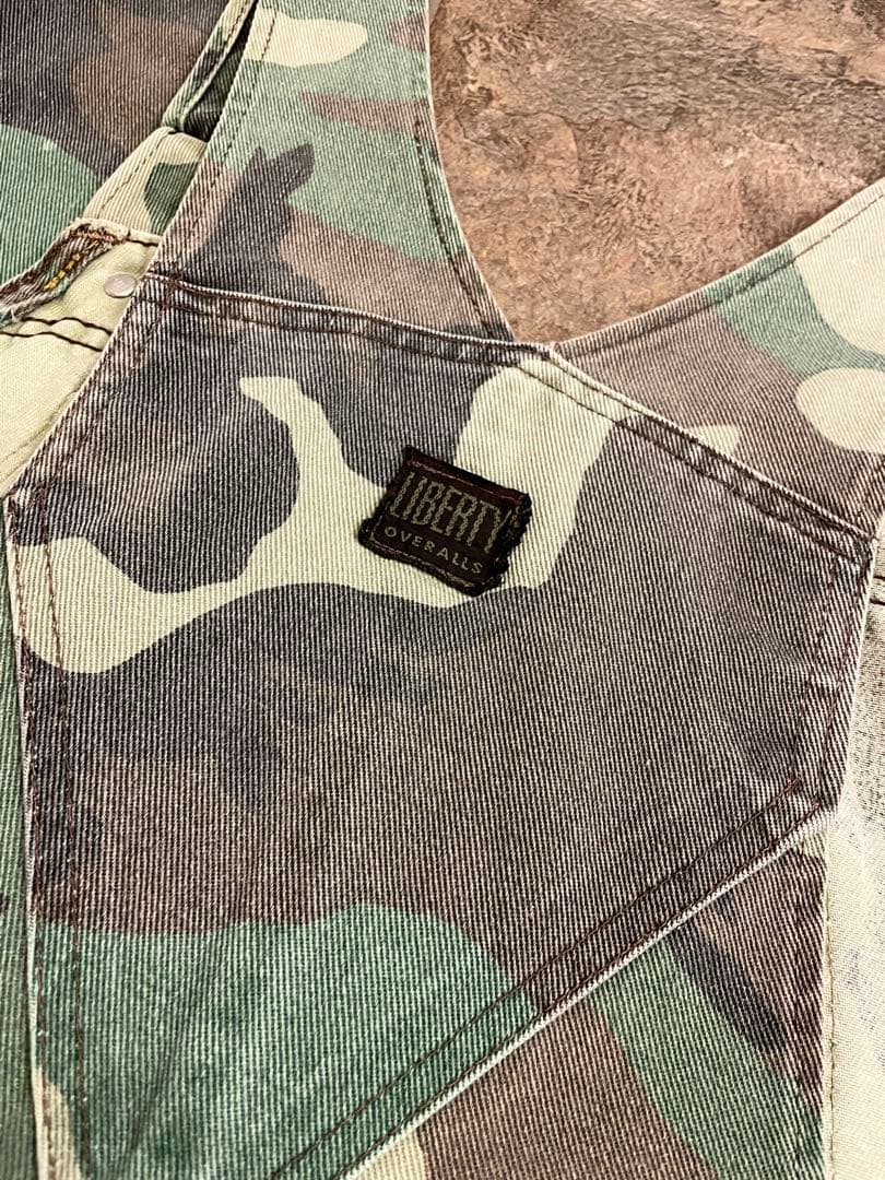 80s LIBERTY ヴィンテージ カモフラ オーバーオール W40程 迷彩