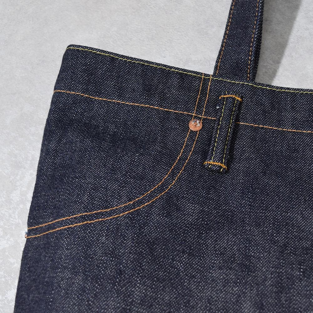 【新品同様】桃太郎ジーンズ MOMOTARO JEANS 出陣デニムトートバッグ