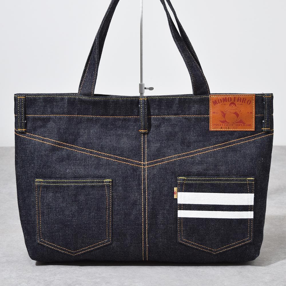 【新品同様】桃太郎ジーンズ MOMOTARO JEANS 出陣デニムトートバッグ