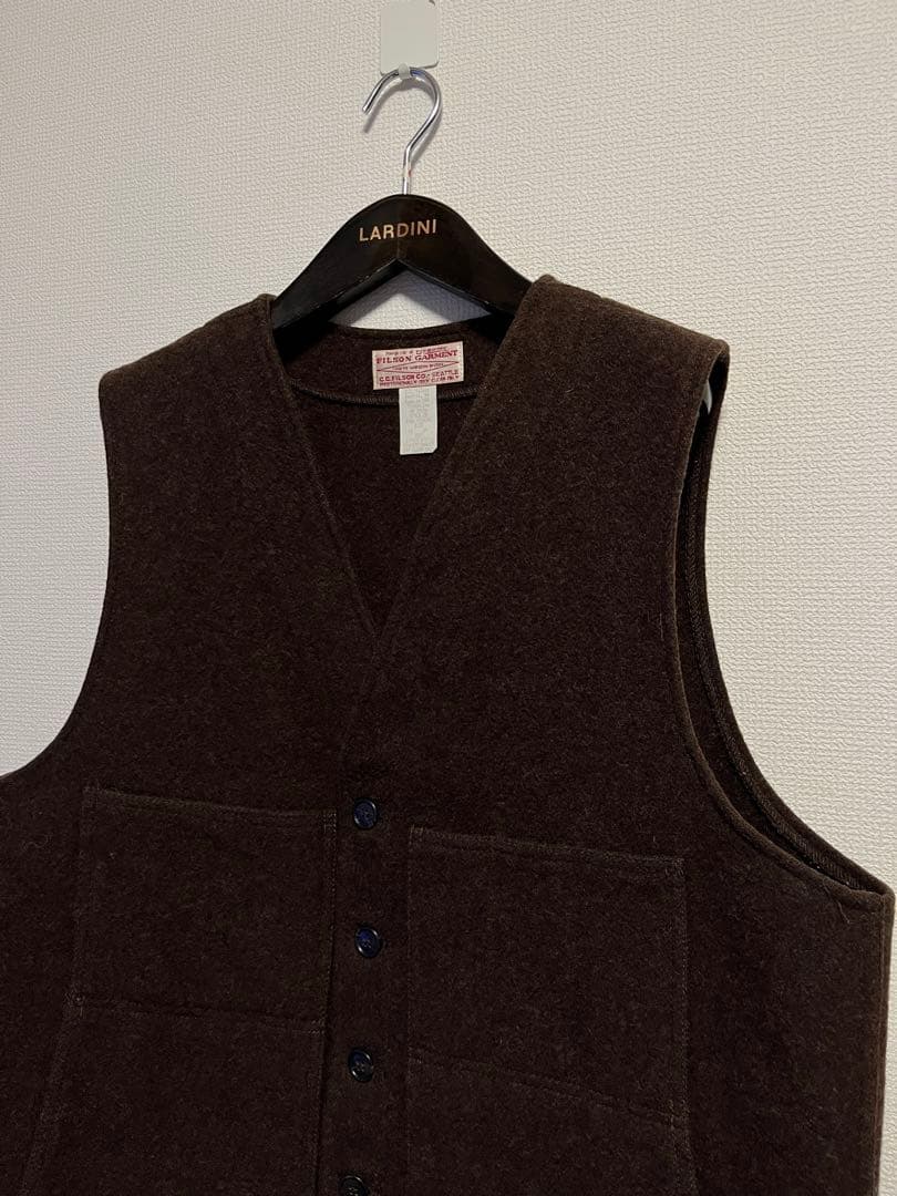 USA製 FILSON フィルソン マッキーノベスト 46 ブラウン