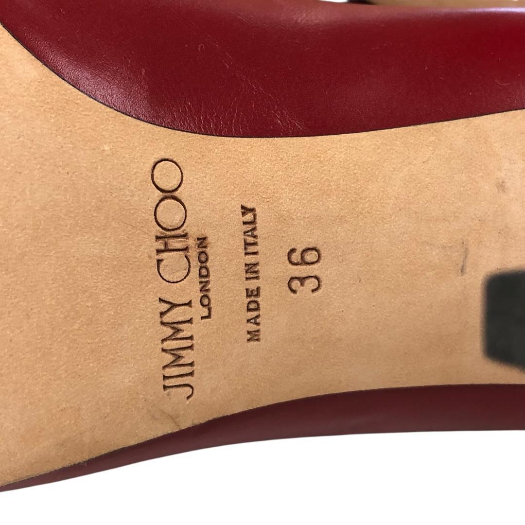 JIMMY CHOO ジミーチュウ ハイヒール パンプス レッド ゴールド