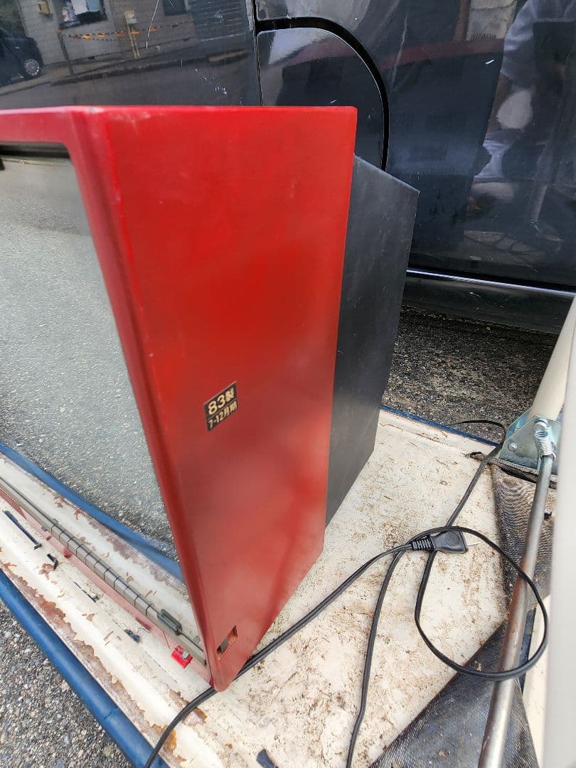 ナショナルカラーテレビ　レトロ　　ジャンク　TH14-N20画面保護ガラス付赤色