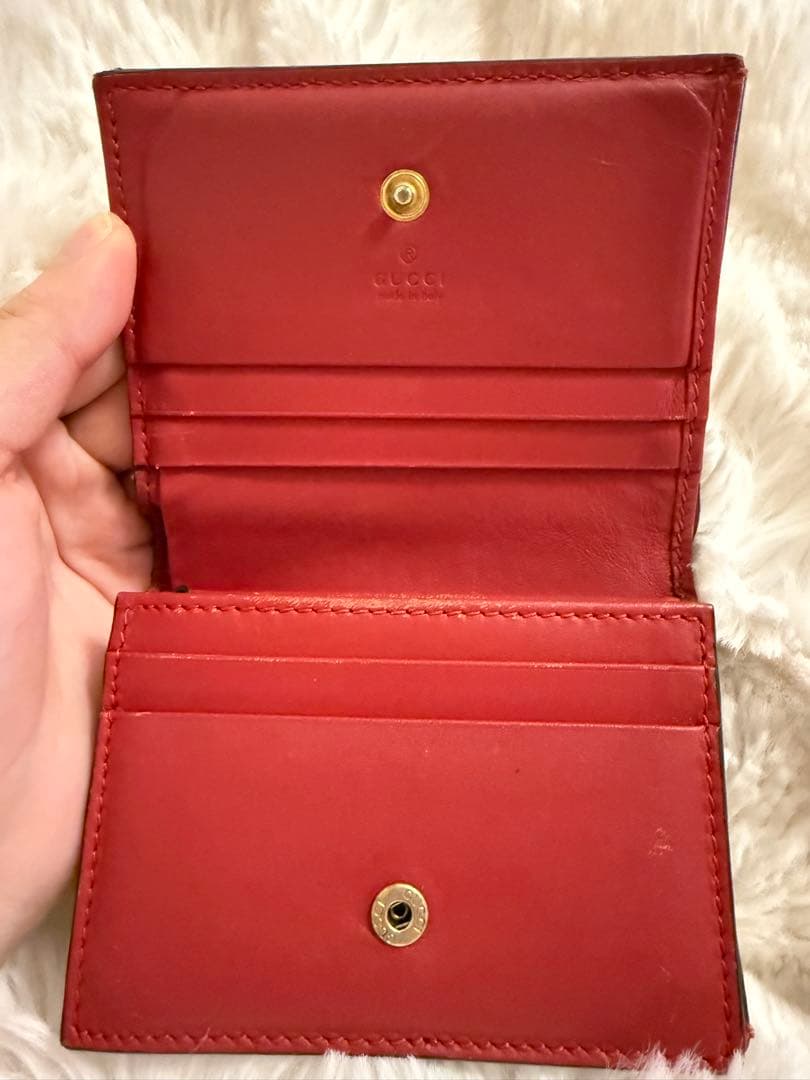 Gucci チェリー装飾 二つ折り財布
