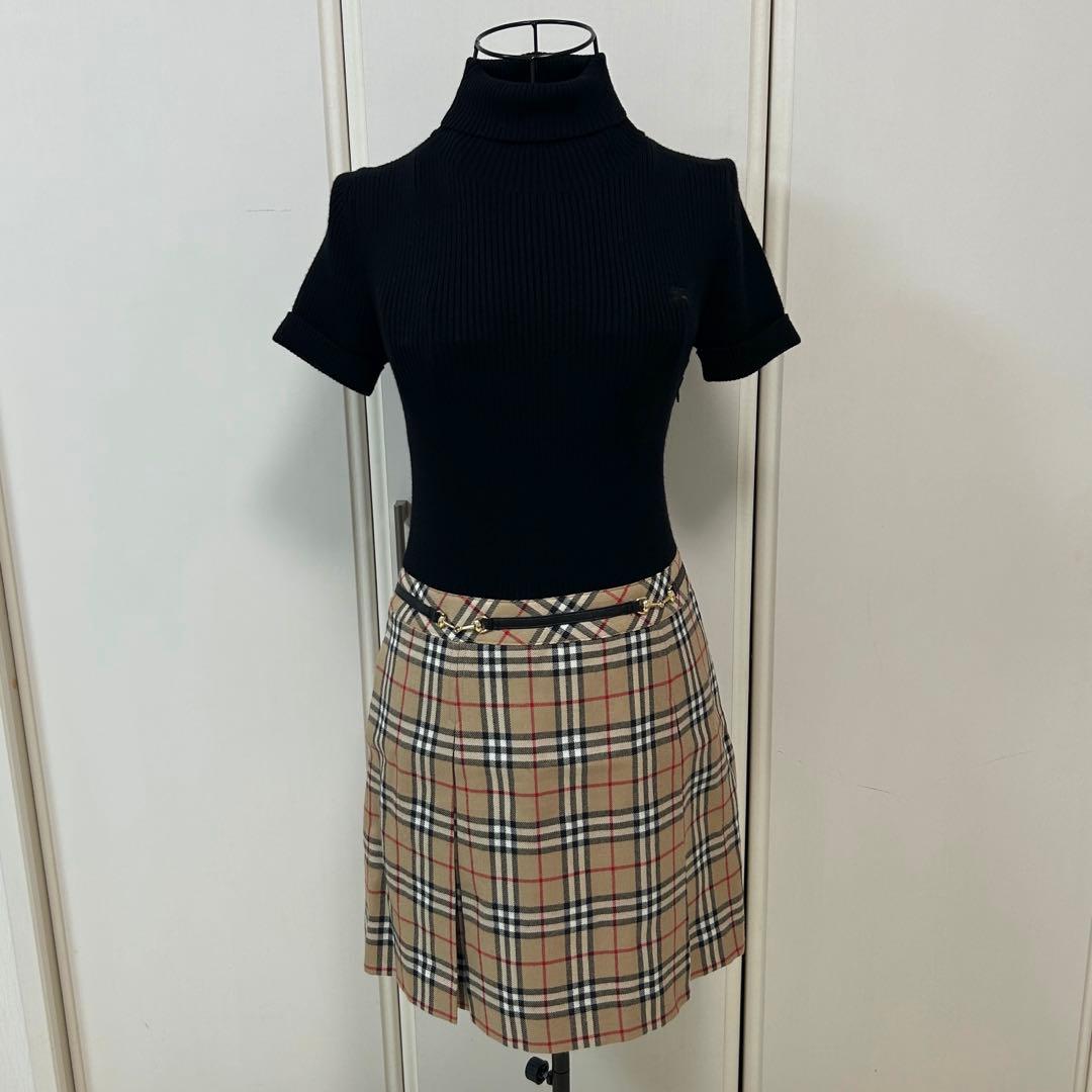 美品✨バーバリーロンドン ノバチェック ドッキングワンピース ブラック S