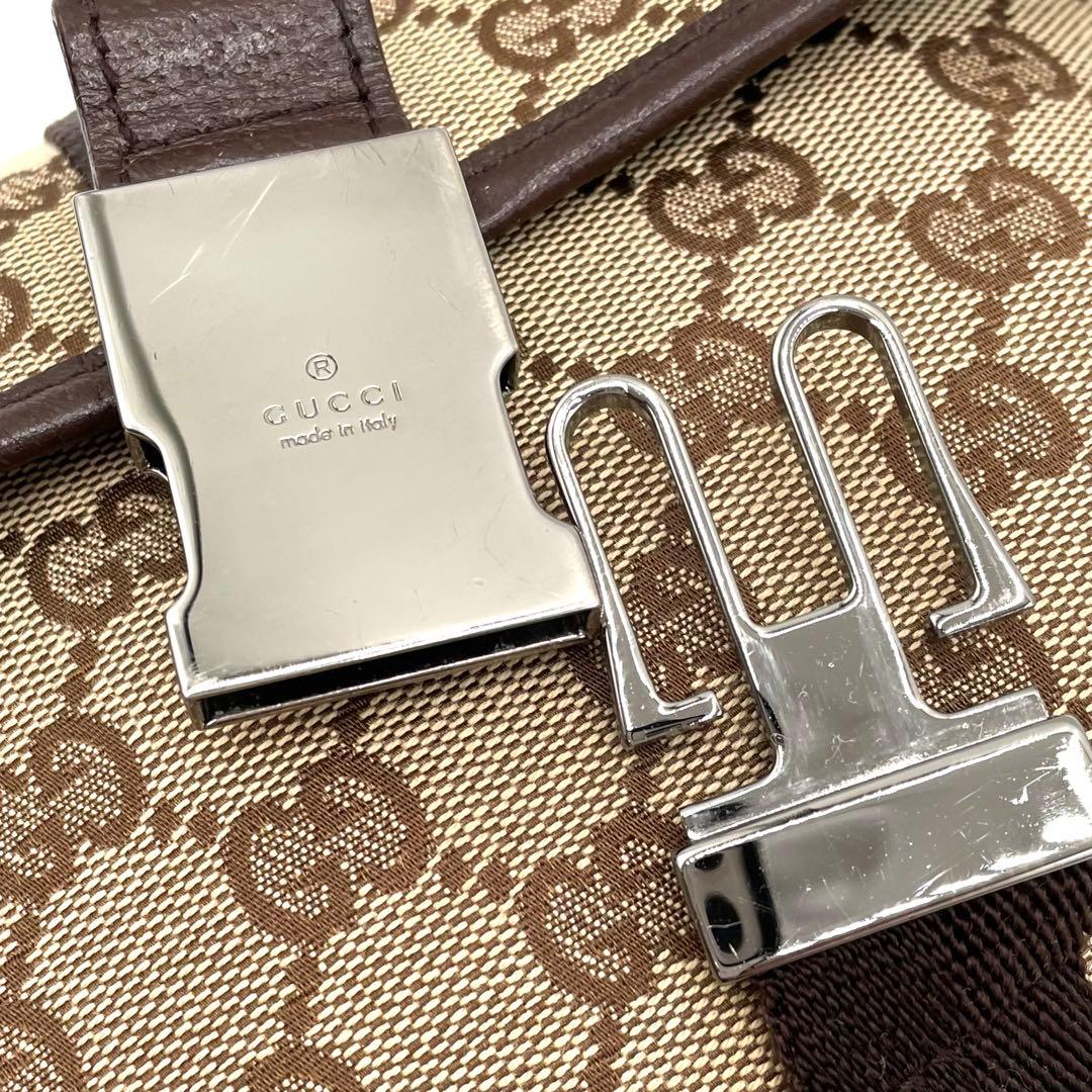 美品✨GUCCI グッチ GGキャンバス ウエストポーチボディバッグ