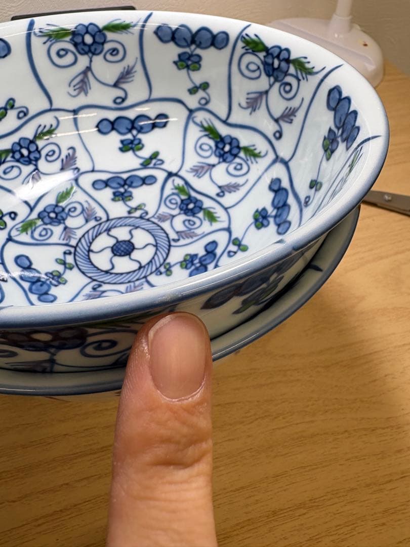 源右衛門窯　染錦なずな紋　麺鉢　源右衛門　4鉢おまとめセット