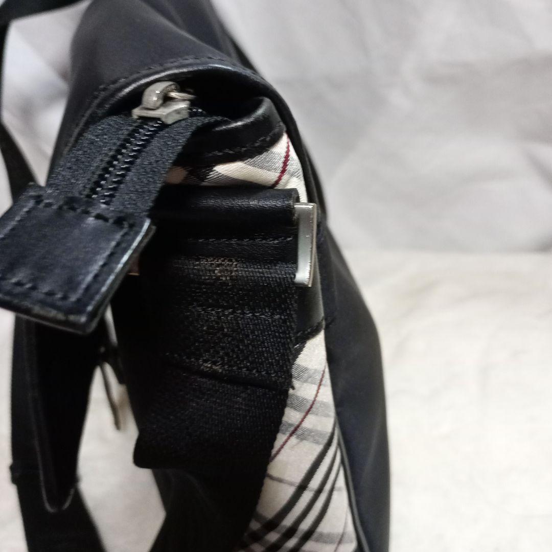 バーバリーブラックレーベル メッセンジャーバッグ ノバチェック 刻印 斜め掛け